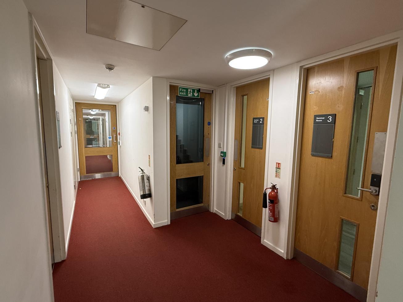 Paula Browne House Conference Centre Seminar Rooms 1-3 and Corridor to Walkway