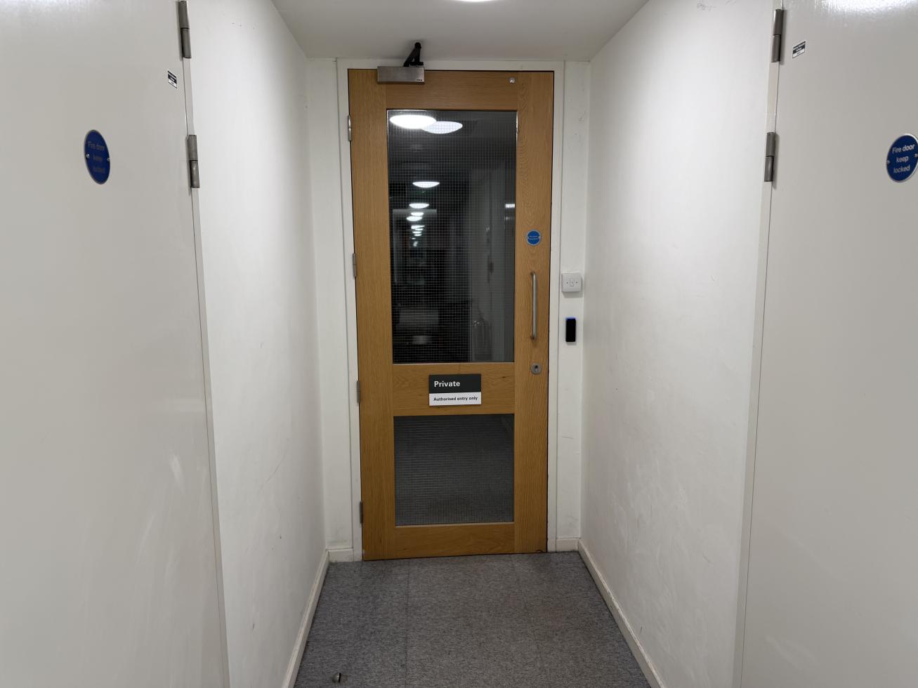 Paula Browne House R Corridor Car Park/Conference Centre Entrance