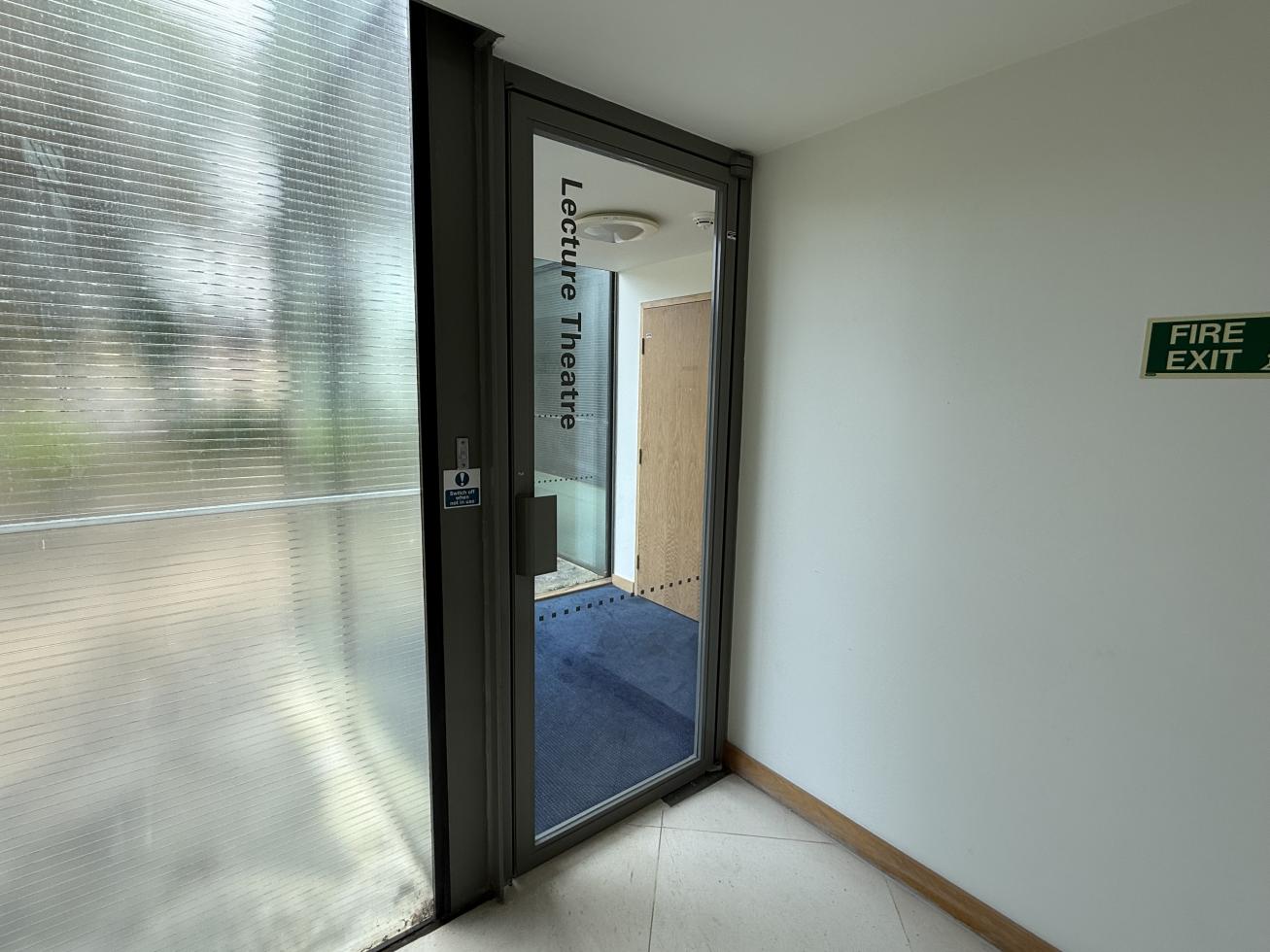 Paula Browne House Conference Centre Door to Lecture Theatre Entrance Vestibule 